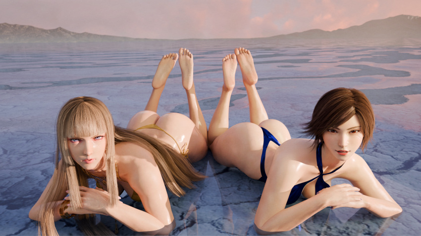 Hentai Busty 2 Girls 3d Ass Barefoot Big Breasts Bikini Blender