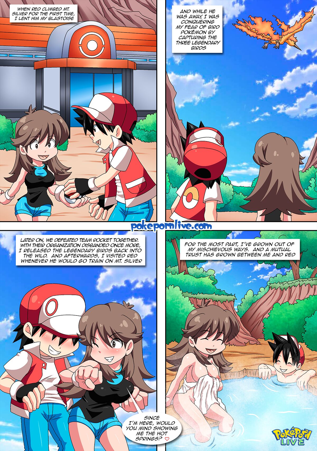 Pokemon Hentai Huge Tits - Hentai Busty â€“ bbmbbf big breasts comic hot spring leaf (pokemon) lucky me  moltres nude â€“ Hentai Busty