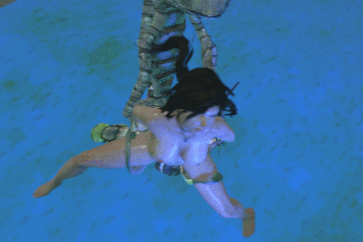 Underwater Alien Porn - Hentai Busty â€“ 1girl 3d alien animated breasts drowning gif lara croft  morgaine nipples â€“ Hentai Busty