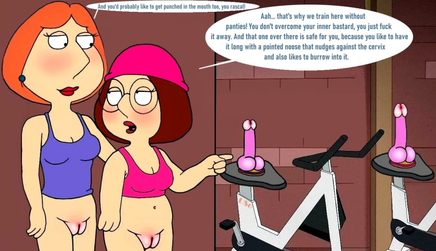 Hentai Dildo Bike - Hentai Busty â€“ bottomless breasts dildo exercise bike family guy lois  griffin meg griffin â€“ Hentai Busty