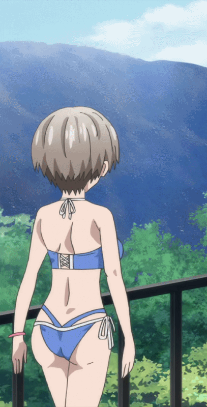 Hentai Busty â€“ anime ass big breasts bikini breasts gif outdoors sideboob  uzaki-chan wa â€“ Hentai Busty