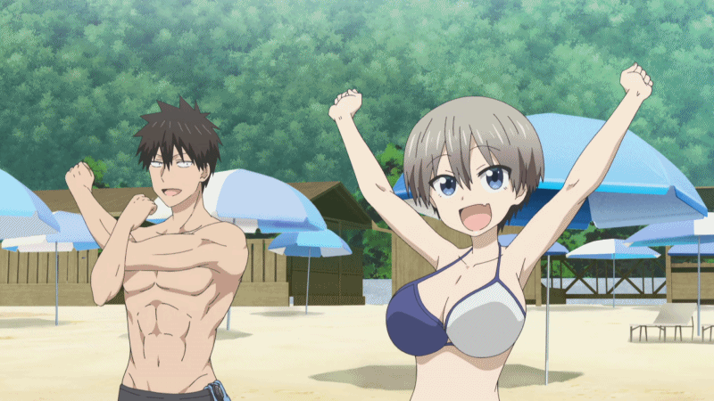 Hentai Busty â€“ > < anime beach big breasts bikini bouncing breasts breasts  closed â€“ Hentai Busty