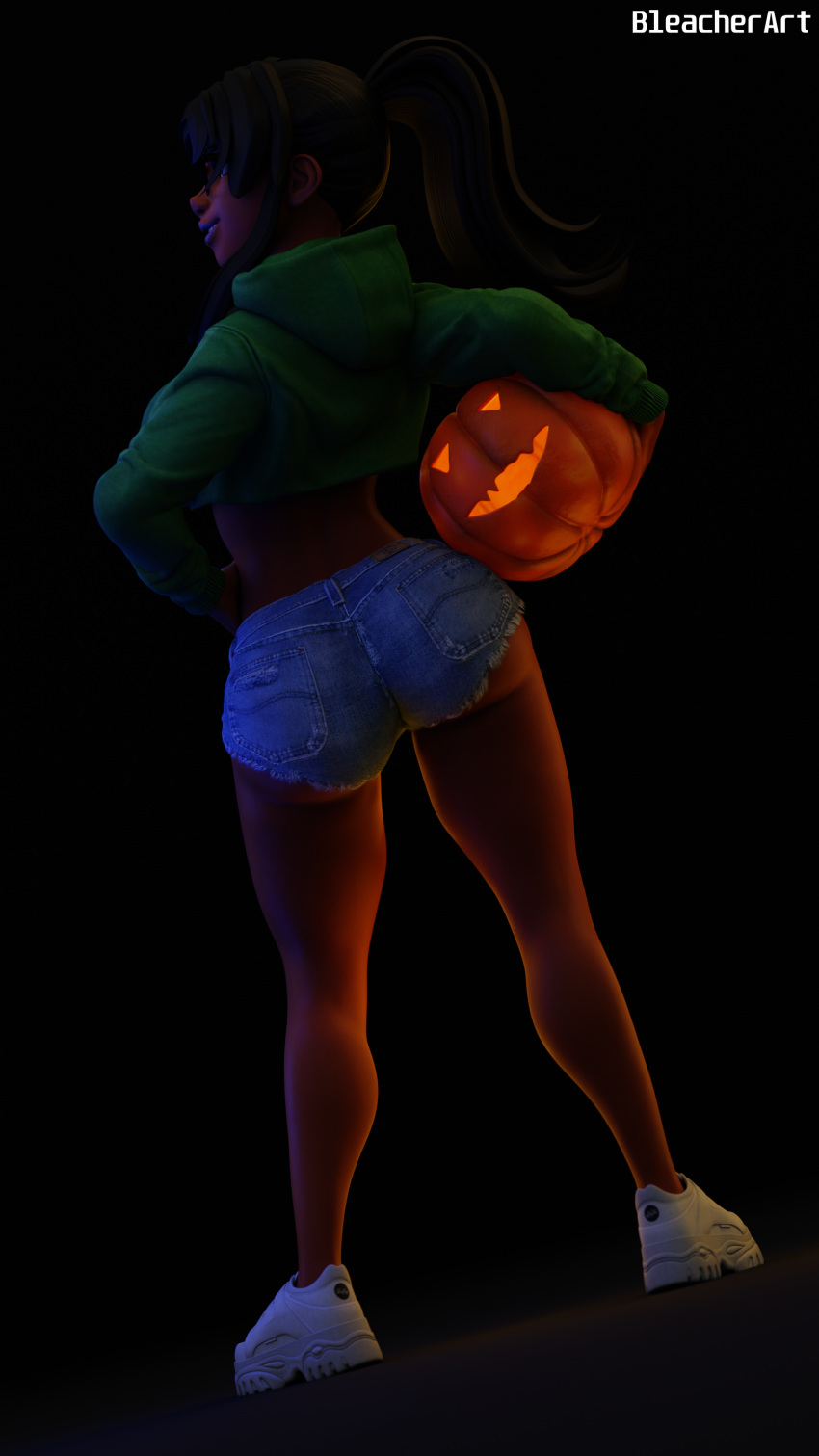 1female 1girl 1girls 2024 3d 3d_(artwork) 3d_model 3d_render alternate_version_at_source alternate_version_available andavaverse ass ass ass_focus big_ass big_ass big_breasts big_thighs bleacherart breasts butt_focus clothed clothed_female clothing dark-skinned_female dark_body dark_hair dark_skin ester_figueroa hair halloween halloween_theme hispanic hoodie jack-o'-lantern jean_shorts jeans latina latina_female looking_away looking_pleasured paizuri partially_clothed partially_clothed_female partially_nude pony_tail ponytail pumpkin pumpkin_head shorts shortstack solo_female solo_focus tan tan_body tanned tanned_body tanned_female tanned_girl tanned_skin