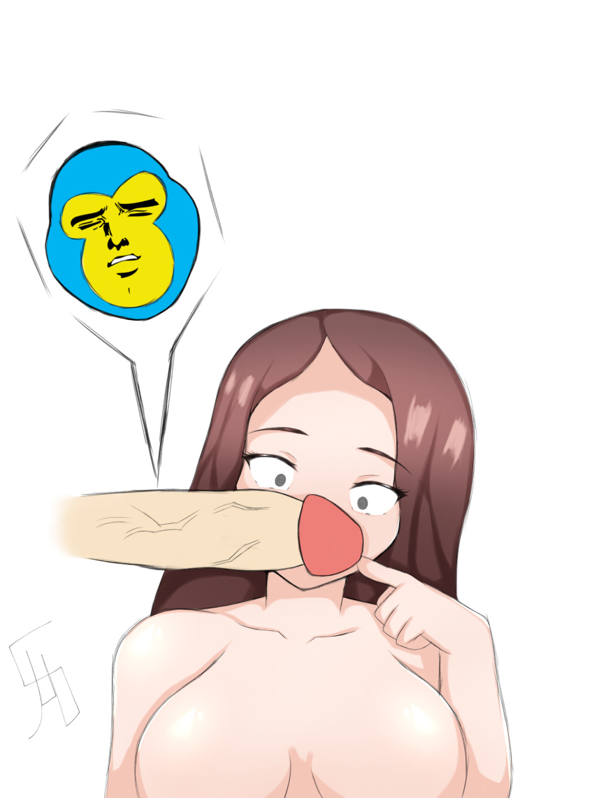 1boy 1girl 1girls :o arigameplays artist_logo big_breasts big_penis breasts brown_hair disembodied_penis erection female_focus grey_eyes human instagram male motoanexo nude partial_male penis penis_grab penis_out penis_size_difference simple_background straight touching_penis twitch twitter veiny_penis white_background white_body white_skin youtube youtube_hispanic youtuber_girl