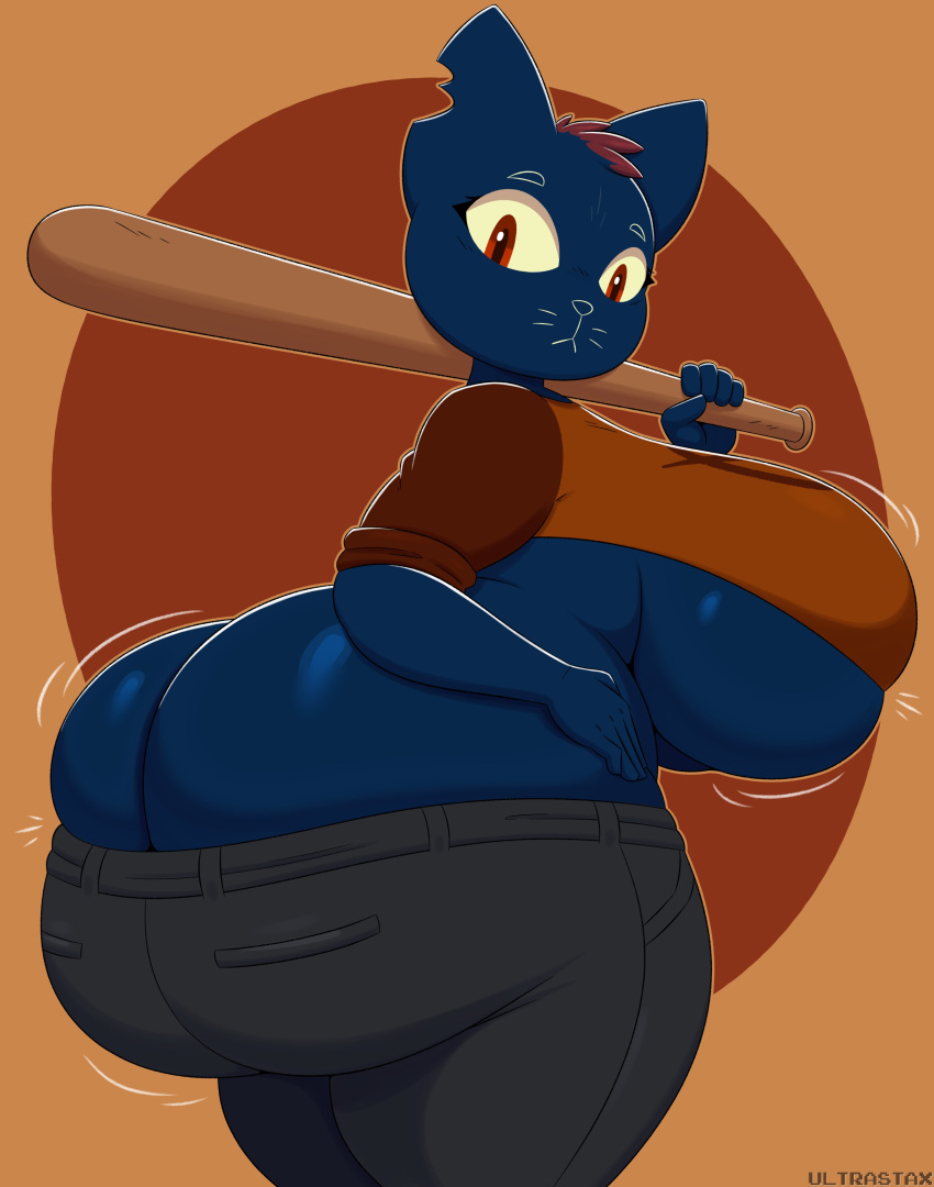 1girl big_ass big_breasts cat female furry ultrastax