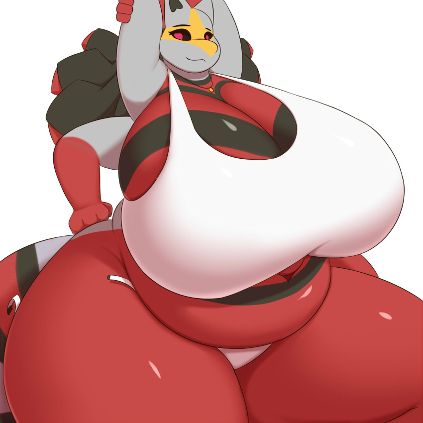 1girl big_ass big_belly big_breasts fat fat_ass fat_belly fat_breasts female furry plump tropicalfox_