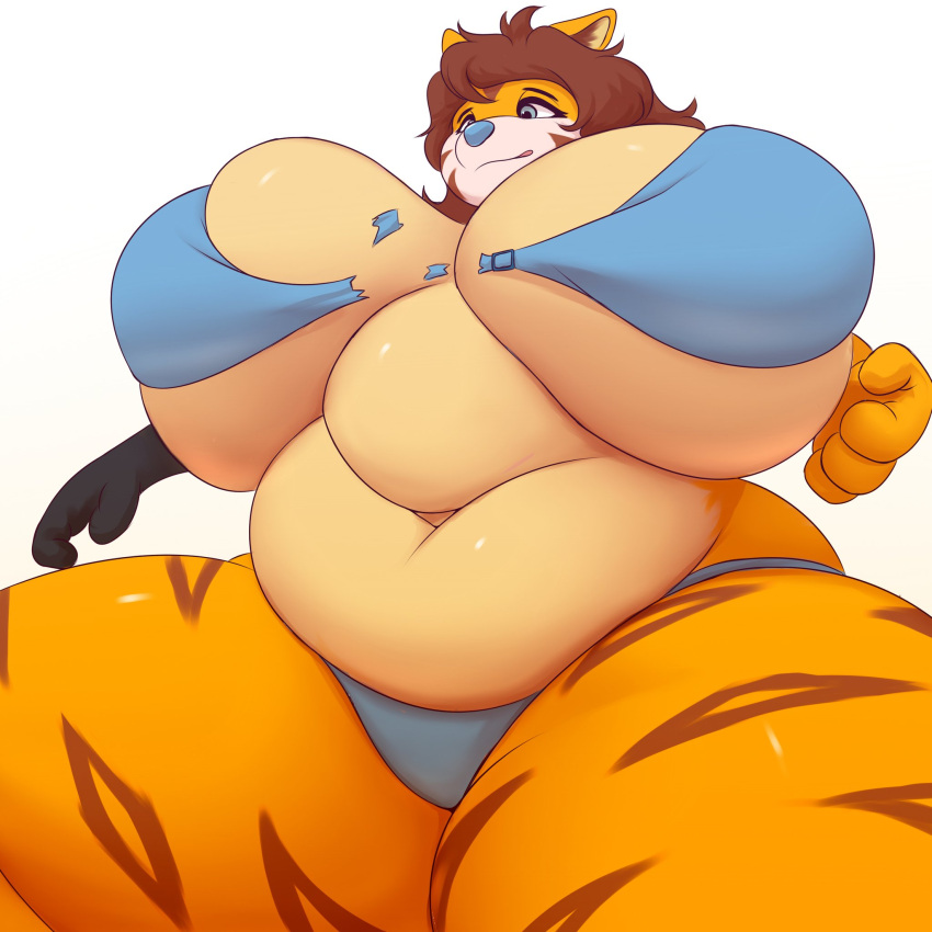 1girl big_ass big_belly big_breasts fat fat_ass fat_belly fat_breasts female furry plump tropicalfox_