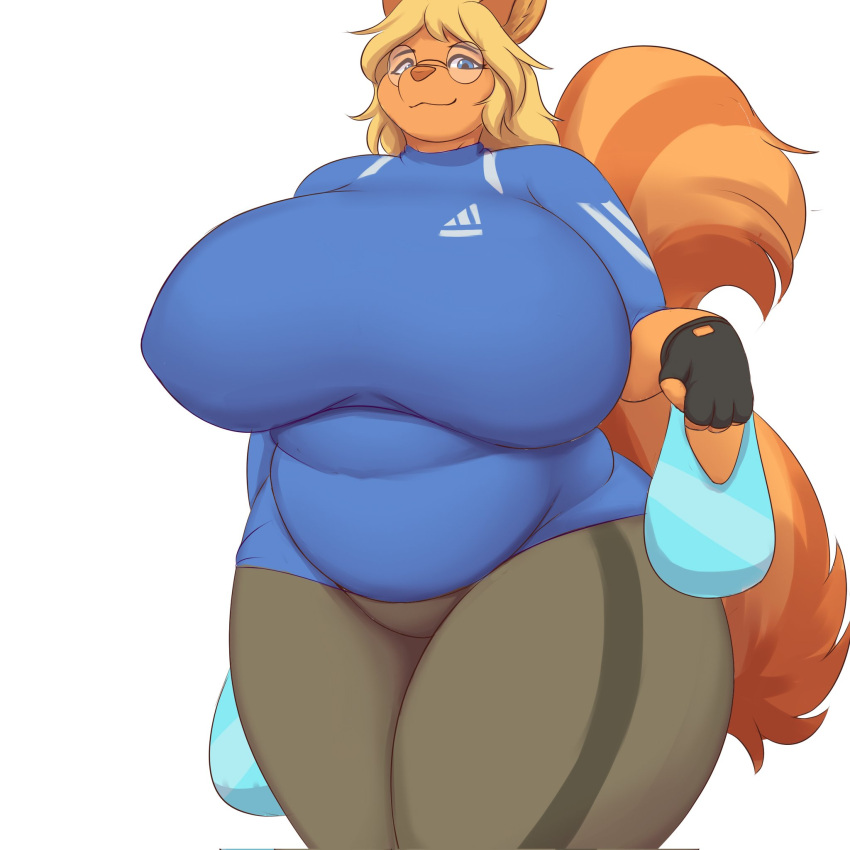 1girl big_ass big_belly big_breasts fat fat_ass fat_belly fat_breasts female furry plump tropicalfox_