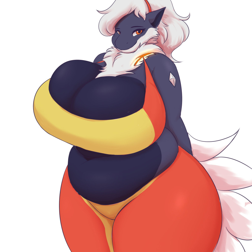 1girl big_ass big_belly big_breasts fat fat_ass fat_belly fat_breasts female furry plump tropicalfox_