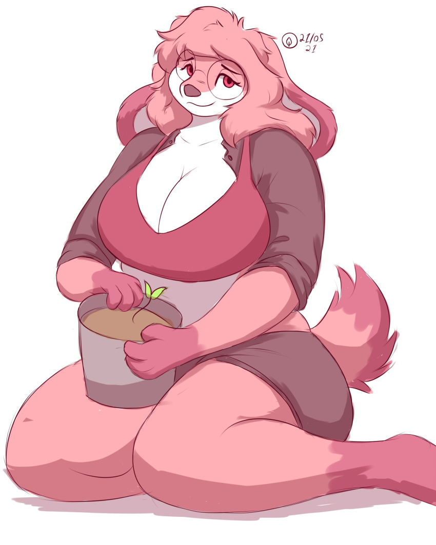 1girl big_ass big_belly big_breasts bunny fat fat_ass fat_belly fat_breasts female furry plump tropicalfox_