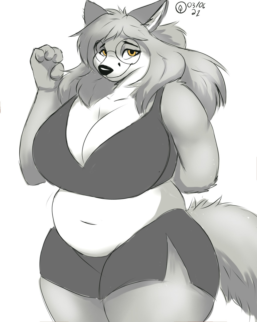 1girl big_ass big_belly big_breasts fat fat_ass fat_belly fat_breasts female fox furry plump tropicalfox_