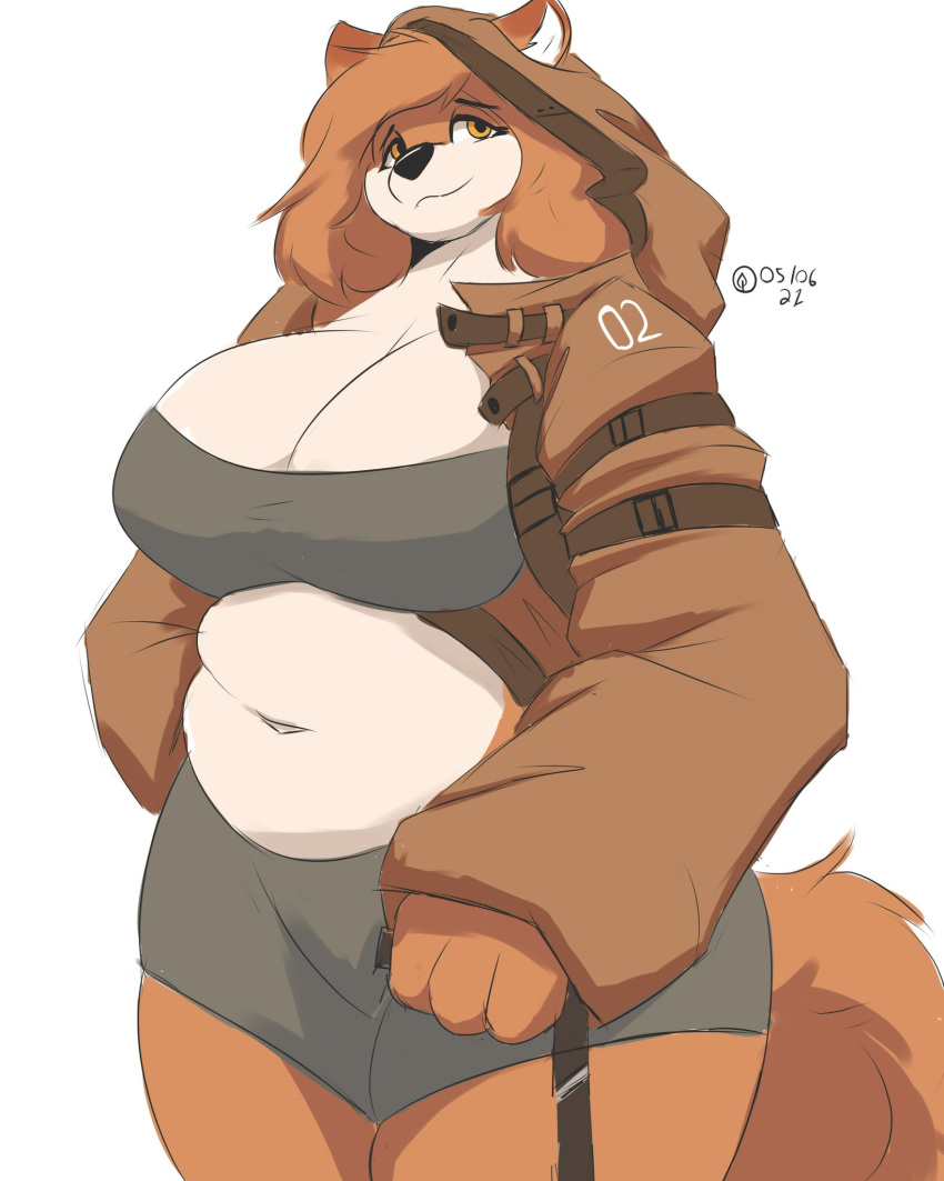 1girl big_ass big_belly big_breasts fat fat_ass fat_belly fat_breasts female furry plump tropicalfox_