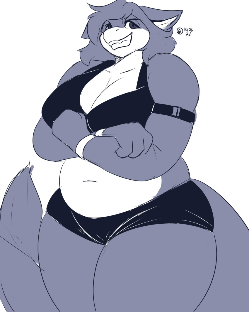 1girl big_ass big_belly big_breasts fat fat_ass fat_belly fat_breasts female furry plump tropicalfox_