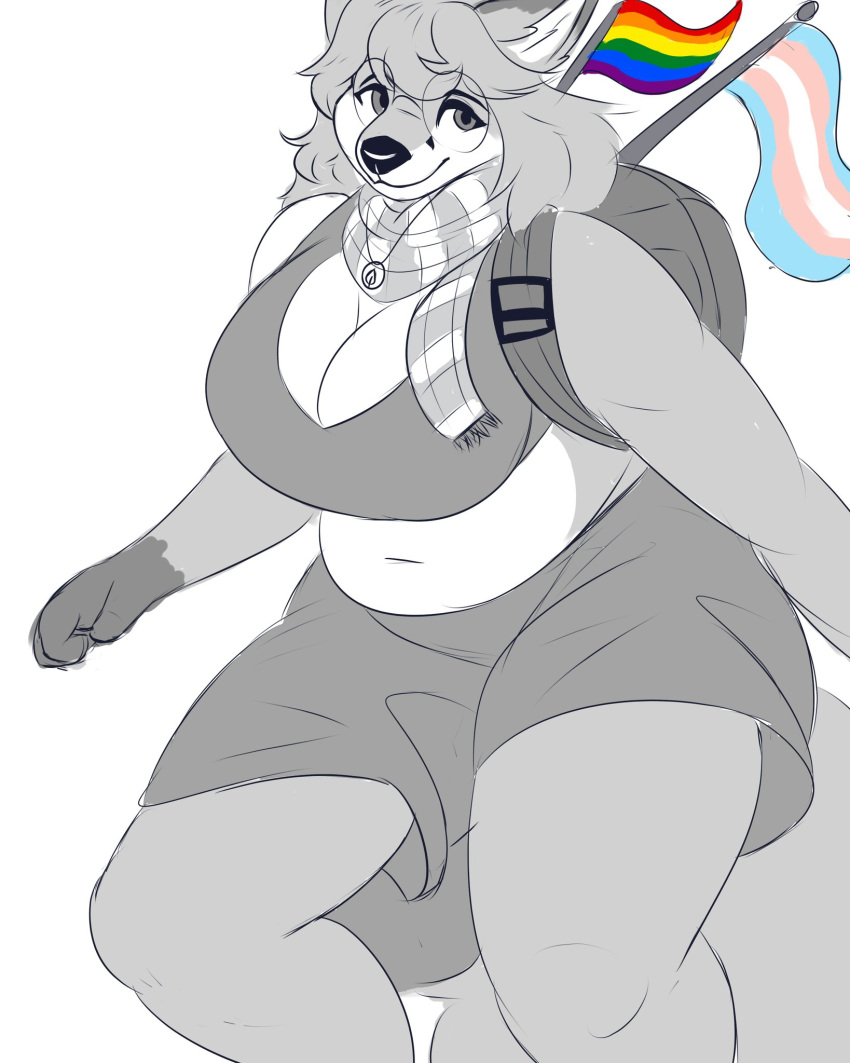 1girl big_ass big_belly big_breasts fat fat_ass fat_belly fat_breasts female furry plump tropicalfox_