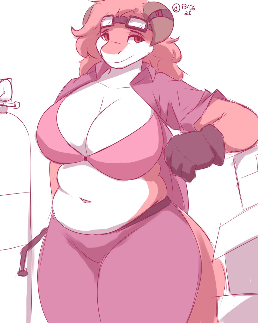 1girl big_ass big_belly big_breasts fat fat_ass fat_belly fat_breasts female furry plump tropicalfox_