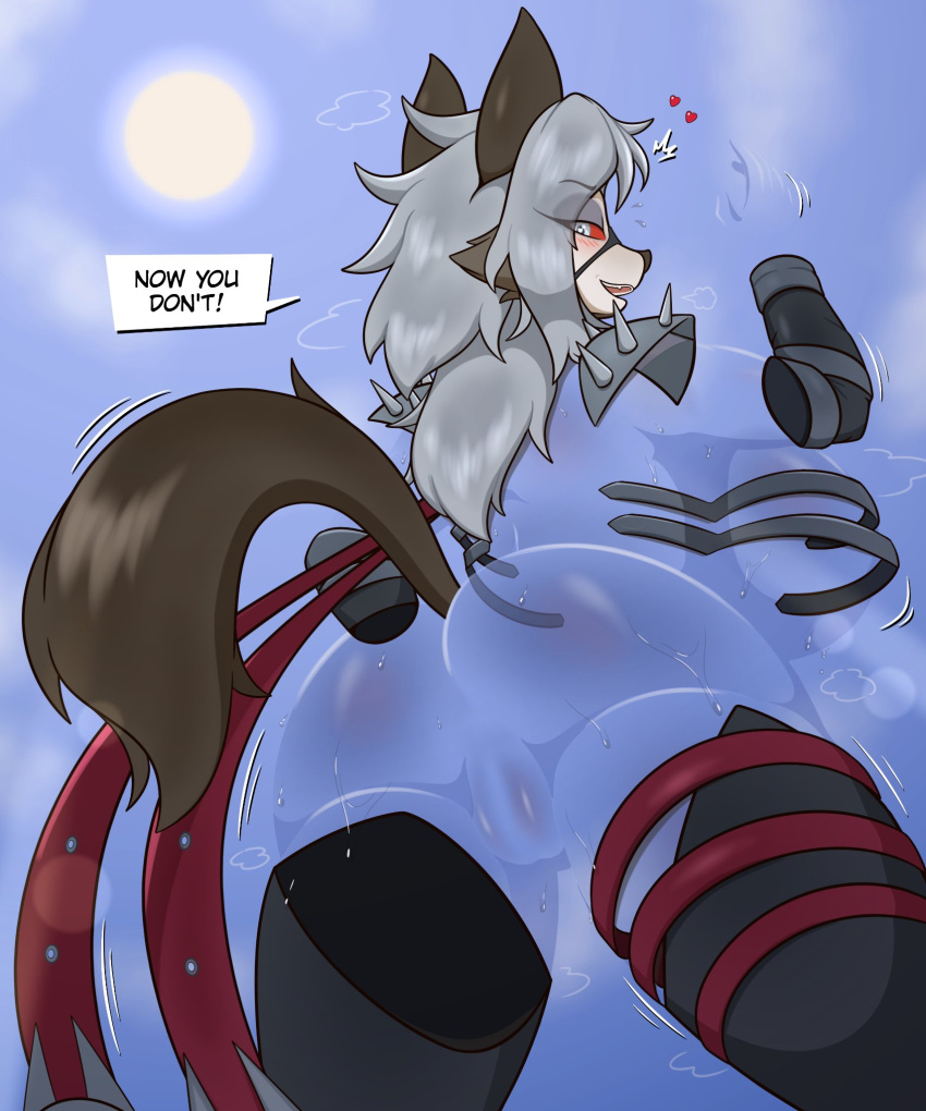 1girl big_ass big_breasts female furry johnmartenart loona_(helluva_boss) wolf