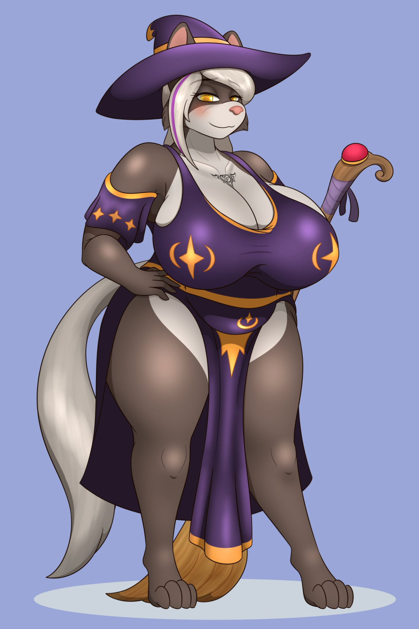 1girl big_ass big_breasts female furry johnmartenart