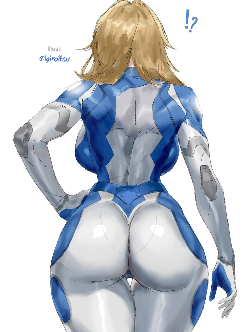 1girl big_breasts blonde_hair blue_eyes bubble_butt cleavage fantastic_four horny igiroitsu invisible_woman invisible_woman_(marvel_rivals) inviting_to_sex marvel marvel_comics marvel_rivals pose standing sue_richards sue_storm teasing thick_thighs