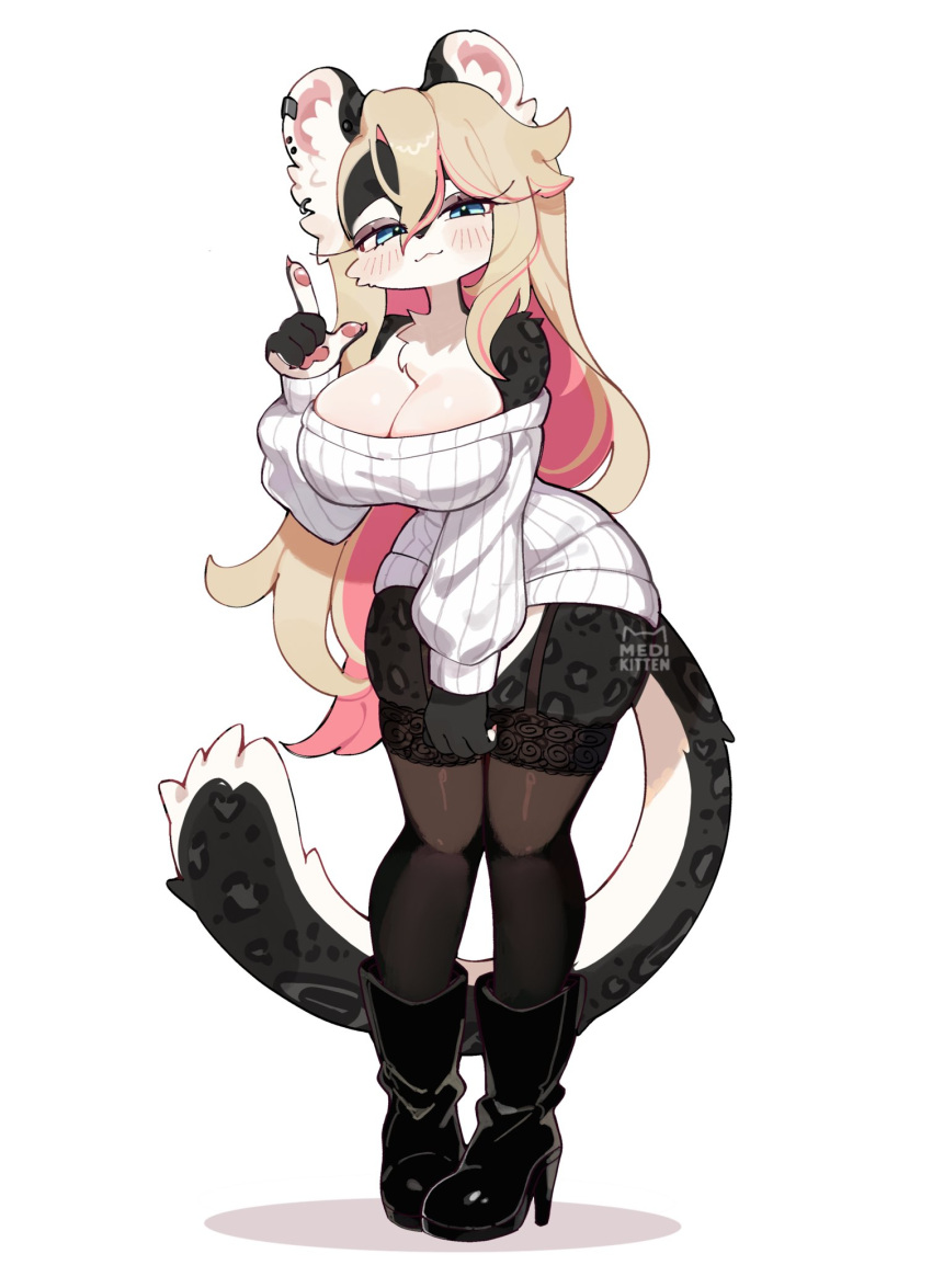 1girl big_ass big_breasts female furry kat_kitt_