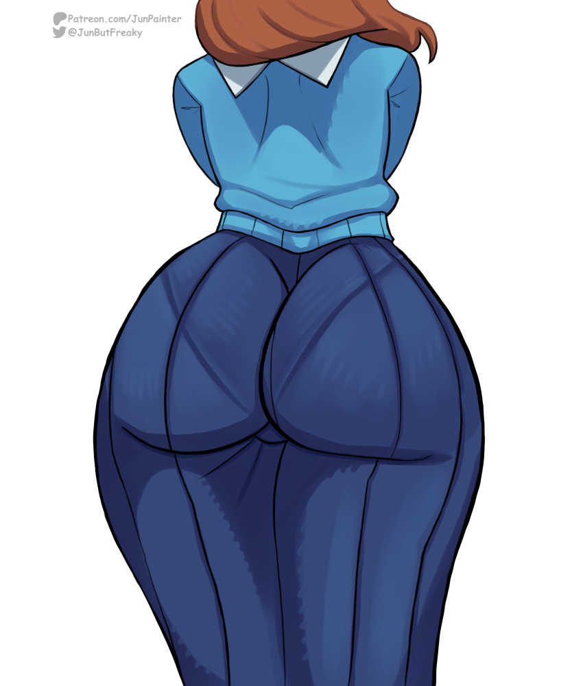 1girl 1girl 1girls ass ass_in_dress ass_shot big_ass big_breasts big_breasts blue_dress blue_shirt bra breast_focus breasts brown_eyes brown_hair bubble_ass bubble_butt clothing dat_ass dress english english_text eyewear female_only hips huge_ass huge_breasts innocent junfreaky kindergarten_(game) kindergarten_3 long_hair mature mature_female ms._lovelett multiple_views nerd nipple_bulge panties shirt smile solo_female sweat sweatdrop teacher teacher_outfit text wide_hips