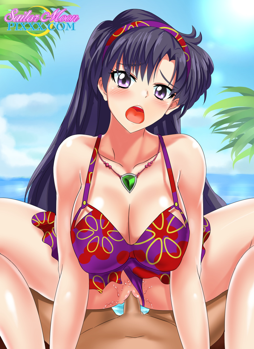 1boy 1girl adult_swim big_breasts bikini bikini_bottom bikini_bottom_aside bikini_top bishoujo_senshi_sailor_moon bishoujo_senshi_sailor_moon_r bishoujo_senshi_sailor_moon_s blush cord cowgirl_position ecchizen girl_on_top hair_ornament hairband legs legs_open long_breasts long_hair long_legs lust magical_girl male male_penetrating male_pov medium_breasts mouth_open ocean open_mouth partial_male penetration penis penis_in_pussy penis_on_pussy penis_out pov purple_eyes purple_hair pussy pussy_out rei_hino s sailor_mars schoolgirl sex sex_in_public swimsuit toei_animation toonami tree trees uncensored vaginal_penetration water wet_pussy