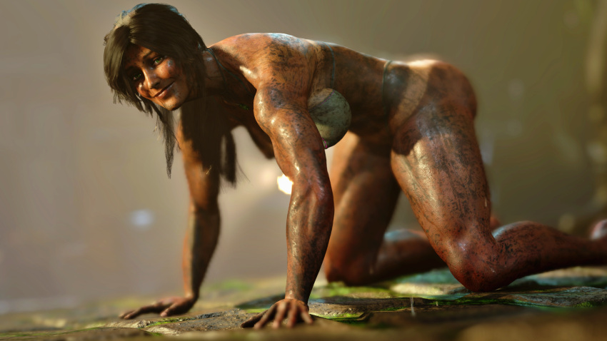 big_breasts bubble_butt game_cg lara_croft looking_at_viewer nice_ass tomb_raider