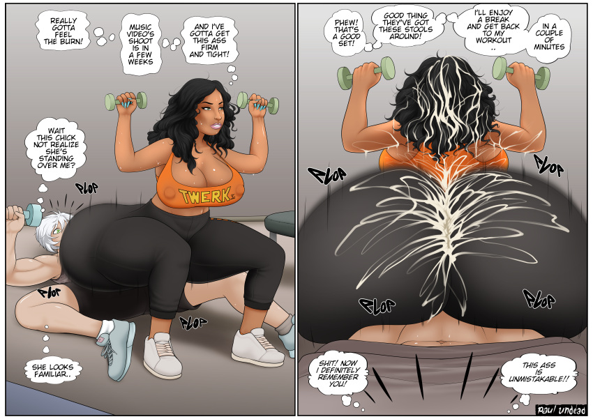 1boy 1girl ass assjob big_ass big_breasts breasts buttjob cum cum_on_ass ejaculation erection gigantic_ass hotdogging huge_ass huge_breasts nicki_minaj paulundead33 penis_between_ass penis_on_ass unaware_buttjob