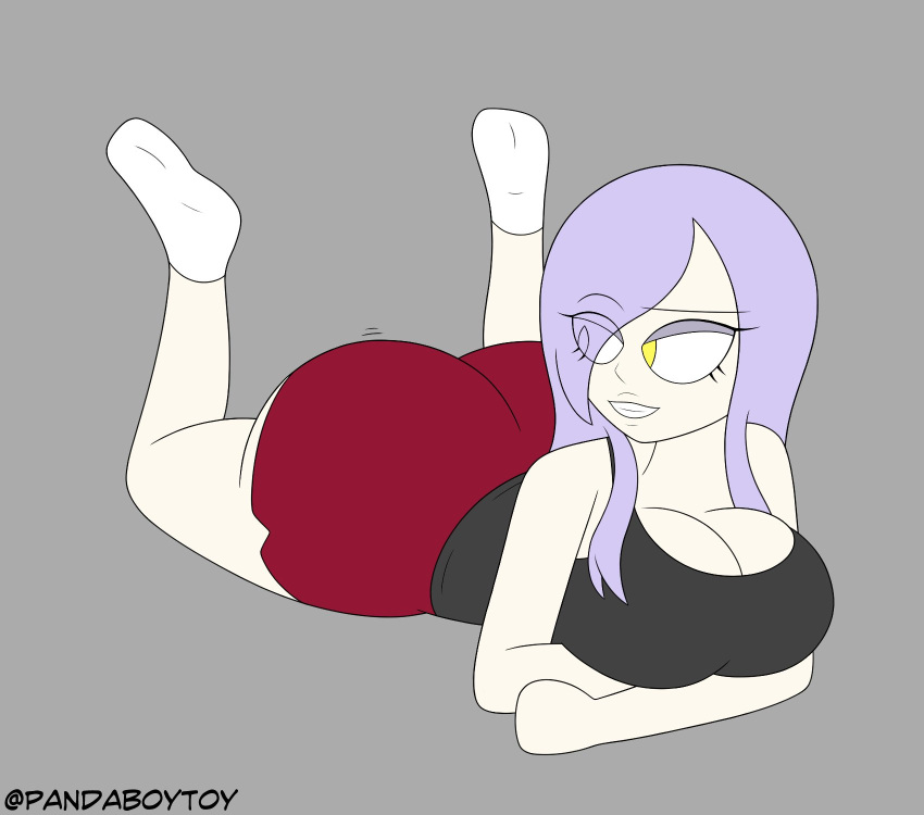 1girl ass big_ass big_breasts booty_shorts breasts huge_ass pandaboytoy roxan_(pandaboytoy)