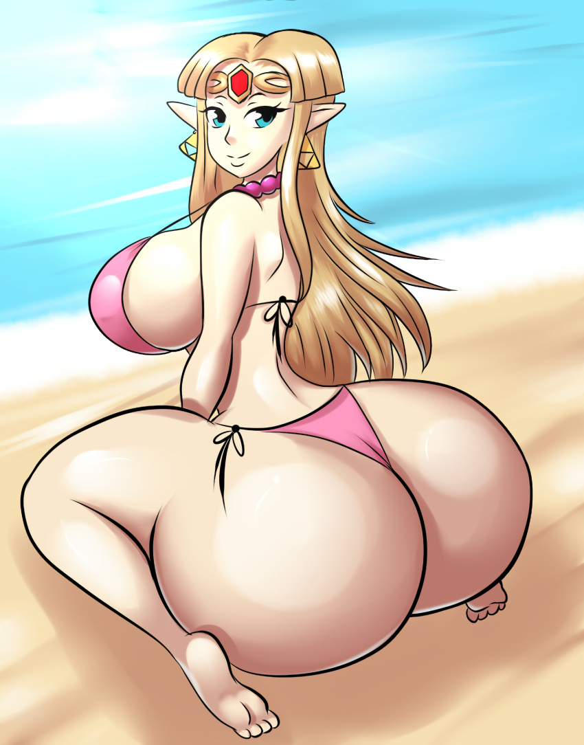 1girl ass big_ass big_breasts breasts gigantic_ass huge_ass nintendo princess_zelda schnauzercito the_legend_of_zelda