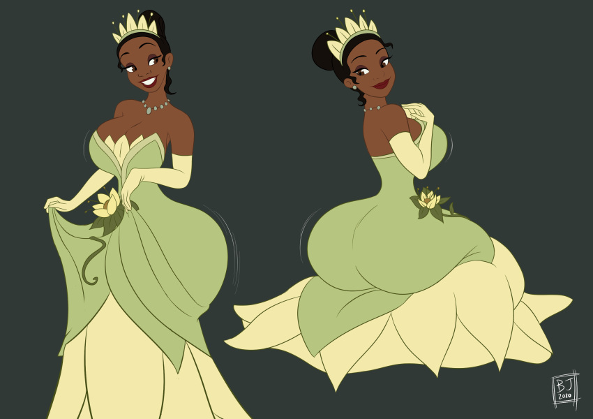 1girl ass big_ass big_breasts bootijuse breasts disney disney_princess huge_ass princess the_princess_and_the_frog tiana