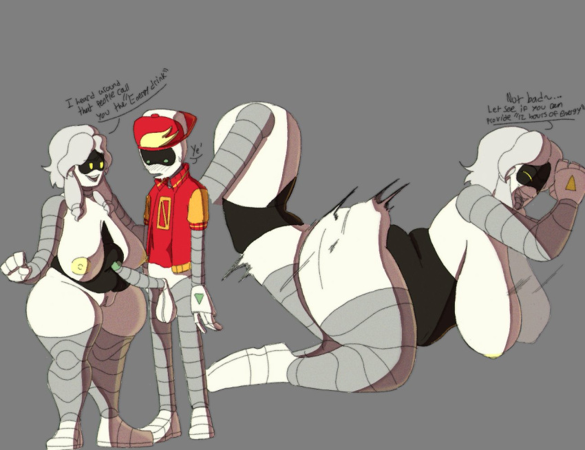 1boy 1girl 2025 abrahamslapper areola ass backwards_cap backwards_hat balls ballsack bbw big_ass big_belly big_breasts big_penis bottomless breasts cap chubby chubby_female curvy cyn_(murder_drones) dialogue female glitch_productions green_eyes grey_hair hat huge_breasts humanoid long_hair male male/female murder_drones nude penis pussy robot robot_girl robot_humanoid sagging_breasts sex sex_from_behind slightly_chubby slightly_chubby_female speech_bubble stockings testicle thad_(murder_drones) thick_hips thick_legs thick_thighs tongue tongue_out vaginal_penetration vaginal_sex voluptuous white_hair wide_hips wide_thighs worker_drone yellow_eyes yellow_hair yellow_nipples youtube