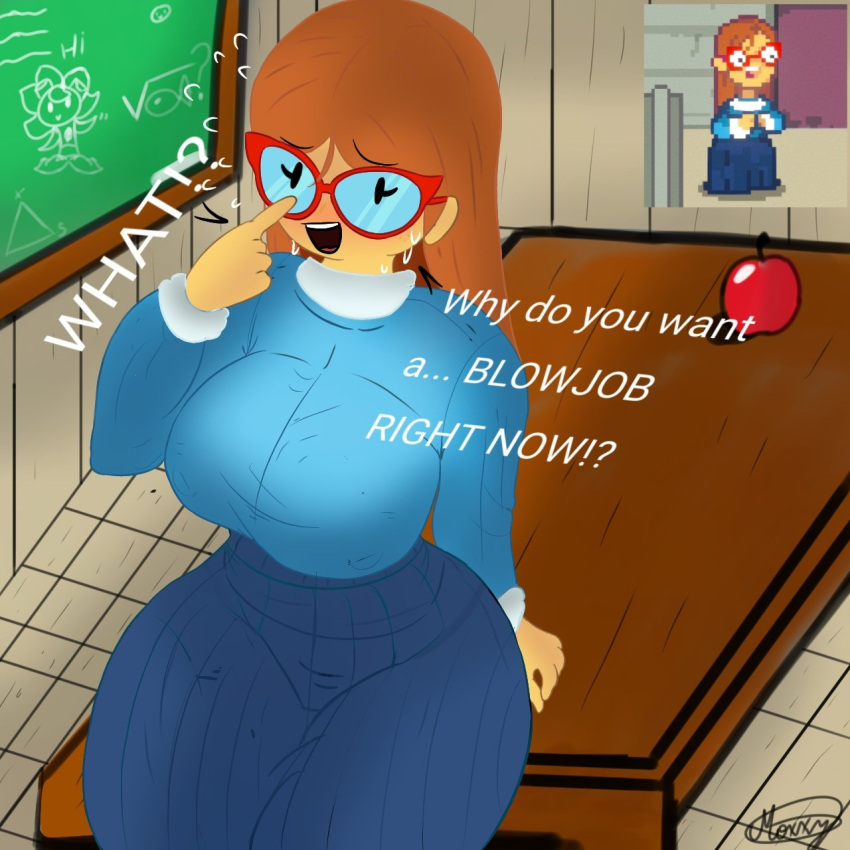 1girl 1girl 1girls ass big_ass big_breasts blush breasts dirty_talk female_only full_body kindergarten_(game) kindergarten_3 long_hair moxxy_art ms._lovelett open_mouth open_smile smile solo_female