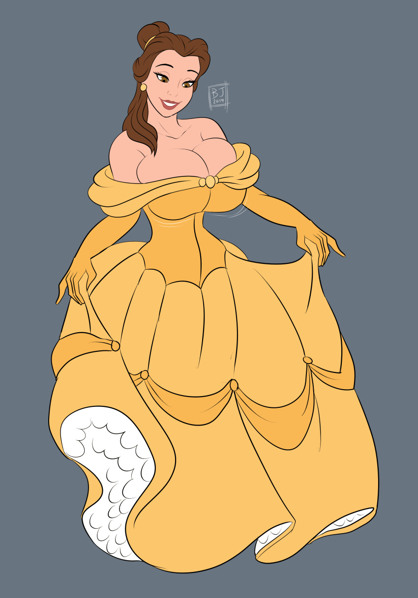 1girl ass beauty_and_the_beast belle big_ass big_breasts bootijuse breasts disney disney_princess huge_ass princess