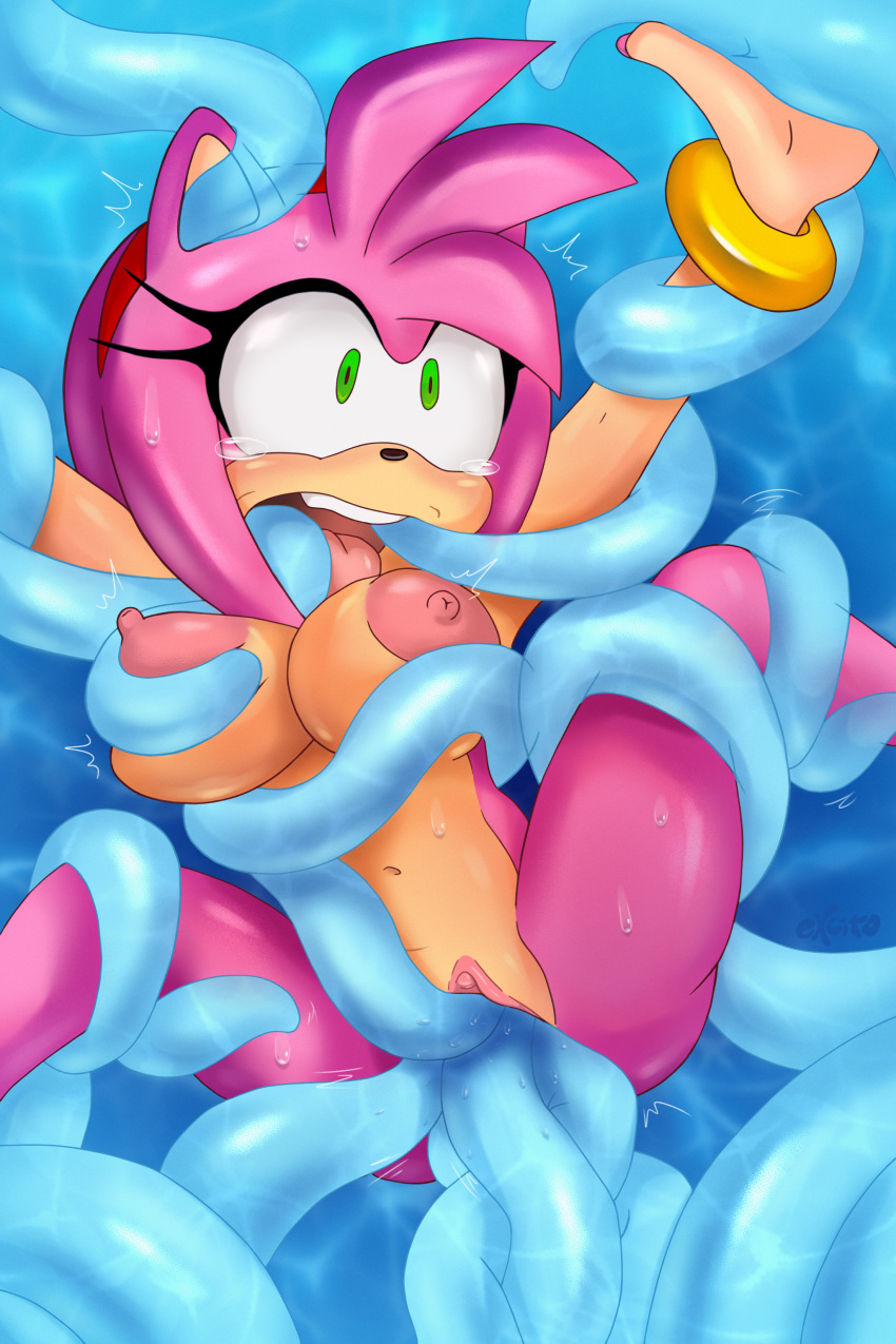 1girl 1other 2:3 absurd_res ambiguous_gender amy_rose big_breasts bodily_fluids breasts chaos_(sonic) ear_penetration eulipotyphlan excito female f****d genitals hedgehog high_res mammal multiple_penetration multiple_vaginal_insertions nipples nude oral oral_penetration penetration pussy questionable_consent r**e restrained restrained_by_tentacles sega sex solo_focus sonic_(series) sonic_adventure sonic_the_hedgehog_(series) sweat tears tentacle tentacle_in_mouth tentacle_in_pussy tentacle_on_female tentacle_penetration tentacle_rape tentacle_sex underwater underwater_sex vaginal vaginal_penetration water