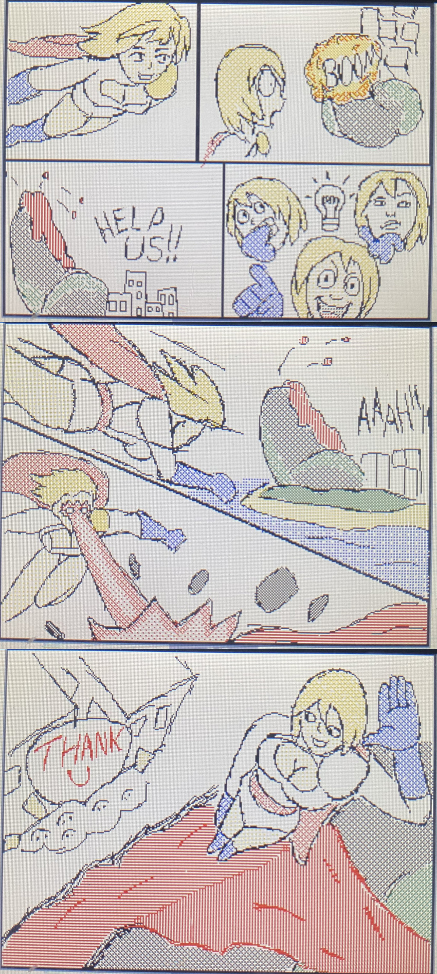 1girls big_breasts big_breasts breasts breasts dc_comics dc_comics eruption flipnote_studio humor no_sex phallic_imagery phallic_symbol power_girl recklessimp_(artist) sexually_suggestive shitpost volcano