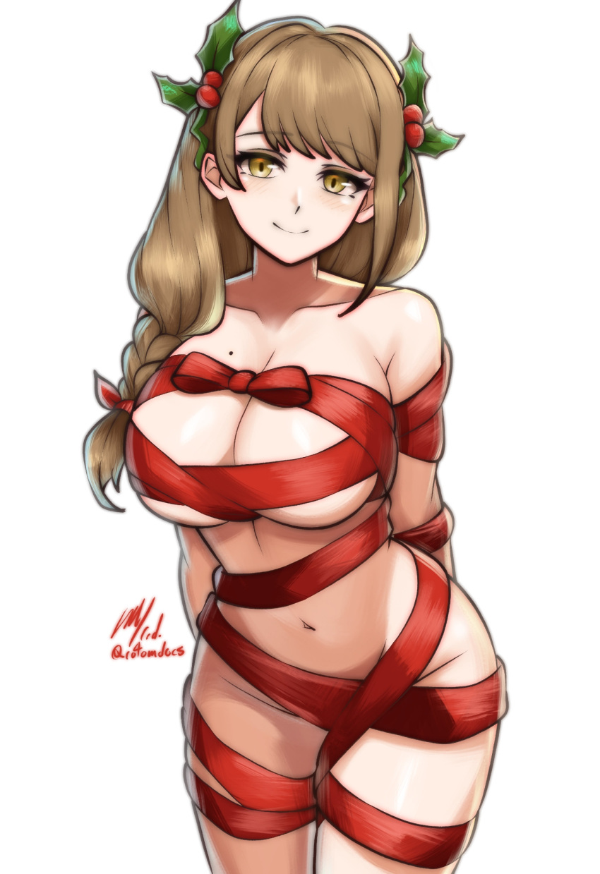 1girl 1girl 1girl adult adult_female alluring arm_behind_back arms_behind_back bare_belly bare_chest bare_hips bare_legs bare_navel bare_shoulders bare_thighs big_breasts big_breasts blush blush_face blush_lines blushed_face blushing_at_viewer blushing_face blushing_female braid braided_hair braided_ponytail brown-eyed_female brown-haired_female brown_eyebrows brown_eyes brown_hair bust_cup busty_female busty_girl child_bearing_hips cleavage closed_mouth_smile collarbone curvaceous curvaceous_body curvaceous_female curvaceous_figure curvaceous_hips curvaceous_thighs curvy curvy_body curvy_female curvy_figure curvy_hips curvy_thighs dot_nose exposed_belly exposed_chest exposed_hips exposed_legs exposed_navel exposed_shoulders exposed_skin exposed_thighs female_focus female_only fire_emblem fire_emblem_engage goldmary_(fire_emblem) hair_ornament hair_ornaments half-dressed half_naked hand_behind_back hands_behind_back head_tilt high_res high_resolution hourglass_figure intelligent_systems lean_figure legs legs_closed legs_together light-skined_female light-skinned light-skinned_female light-skinned_female light_skin light_skin_female light_skinned long_hair looking_at_viewer mature_female midriff mole mole_on_breast naked_female narrow_waist navel nude nude nude_female nudity ponytail ribbon ribbon_bondage ribboned_body rotomdocs semi_nude shoulders sidelocks simple_background slender_body slender_waist slim_girl slim_waist smile smiley_face smiling_at_viewer smirk smooth_skin standing thick_thighs thighs thin_waist tilted_head upper_body v-line white_background wide_hips