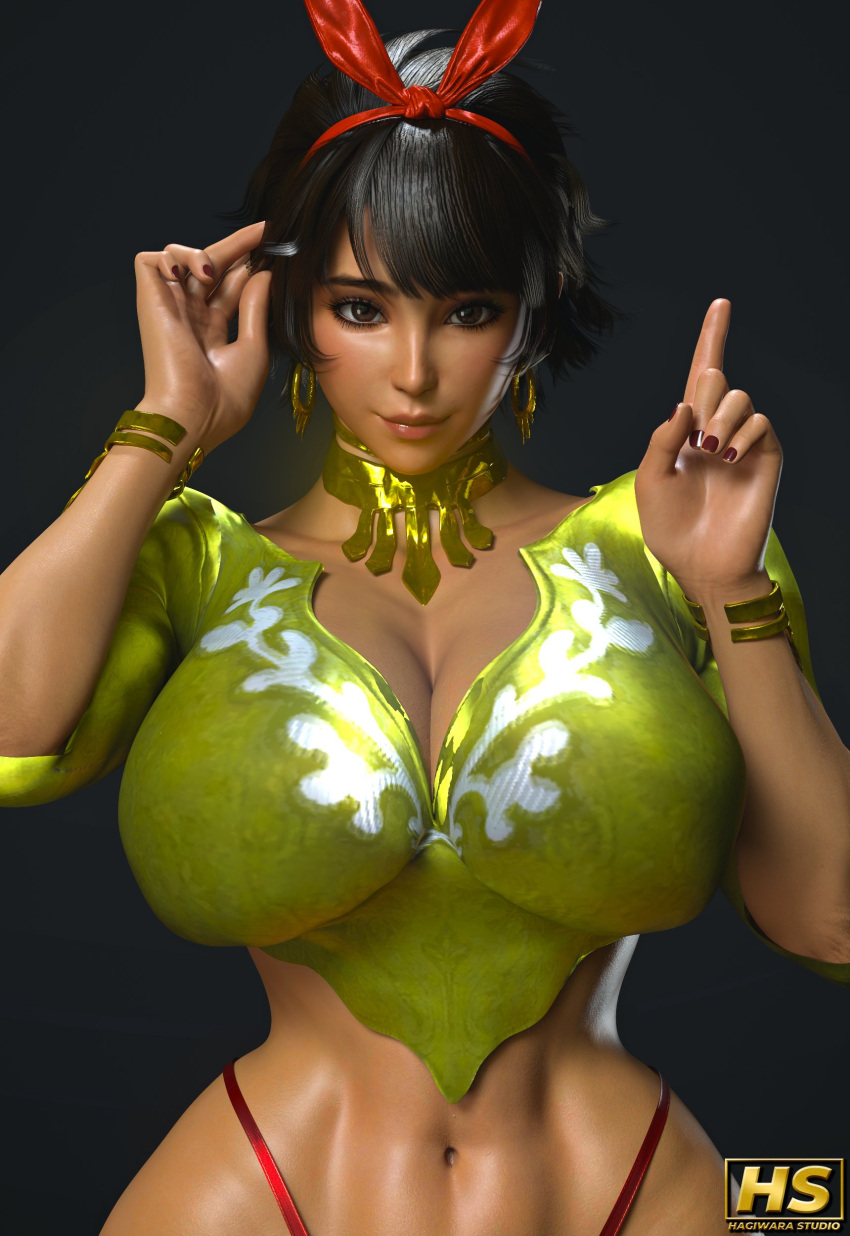 1girl 1girls 3d athletic athletic_female bandai_namco belly belly_button big_breasts black_hair breasts brown_skin brown_skinned_female cleavage deep_cleavage duo_gale femme_fatale grin hagiwara_studio hair happy huge_ass huge_breasts human josie_rizal namco namco_bandai naughty red_thong seductive seductive_look short_black_hair short_hair shorts smile stomach tan tan_body tan_skin tekken tekken_7 thick_thighs thighs thong twitter video_game video_game_character video_game_franchise video_games voluptuous voluptuous_female