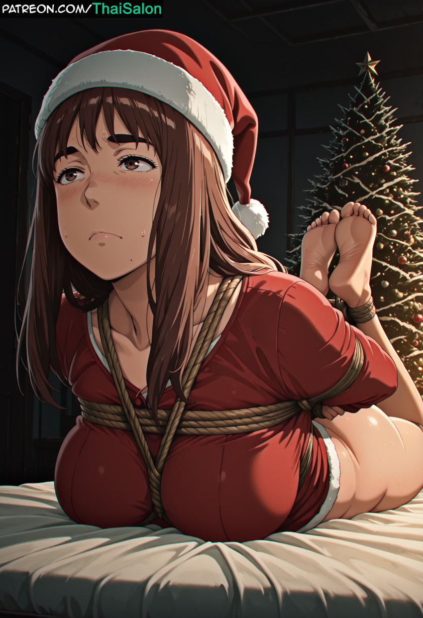 1girl 1girl 1girl 1girls ai_assisted ai_generated bdsm bedroom big_ass big_breasts big_breasts bondage bottomless breasts brown_hair christmas christmas_clothing christmas_decorations christmas_hat christmas_headwear christmas_outfit christmas_tree chromatic_abberation curvaceous curvaceous_body curvaceous_female curvaceous_figure curves curvy curvy_body curvy_female curvy_figure curvy_hips eyebrows eyelashes eyeliner feet feet_fetish feet_focus feet_together feet_up femal foot foot_fetish heavenly_delusion high_res high_res high_resolution hires hogtie huge_ass huge_breasts indoors kiruko_(tengoku_daimakyou) large_ass medium_hair patreon patreon_username questionable_consent santa_costume santa_dress santa_hat sexually_suggestive shibari sole soles stable_diffusion tagme tengoku_daimakyou thaisalon thick thick_thighs thighs tied_up toes voluptuous voluptuous_body voluptuous_female watermark wrinkled_soles