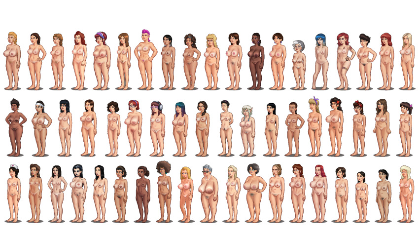 1920x1080 1girl 56girls 6+girls anna_(summertime_saga) annie_(summertime_saga) becca_(summertime_saga) big_breasts big_breasts black_hair blonde_hair breasts brown_hair bush character_sheet chart consuela_(summertime_saga) dark-skinned_female dark_nipples dark_skin darkcookie debbie_(summertime_saga) dyed_hair earrings elderly enormous_breasts eve_(summertime_saga) female_only giant_breasts glasses grace_(summertime_saga) grey_hair greying hair hair_ornament hat headphones headwear helen_(summertime_saga) huge_breasts iwanka_(summertime_saga) jackie_(summertime_saga) jenny_(summertime_saga) josephine_(summertime_saga) light-skinned_female light_skin maria_(summertime_saga) mia_(summertime_saga) missy_(summertime_saga) mrs._smith_(summertime_saga) ms._okita nonsexual_nudity nude nude_female odette_(summertime_saga) piercings png pubic_hair pussy red_hair rhonda_(summertime_saga) roxxy_(summertime_saga) shadows shaved_pussy small_breasts summertime_saga tagme take_your_pick tattoos tina_(summertime_saga) tina_hendicks_(summertime_saga) transparent_background white_hair