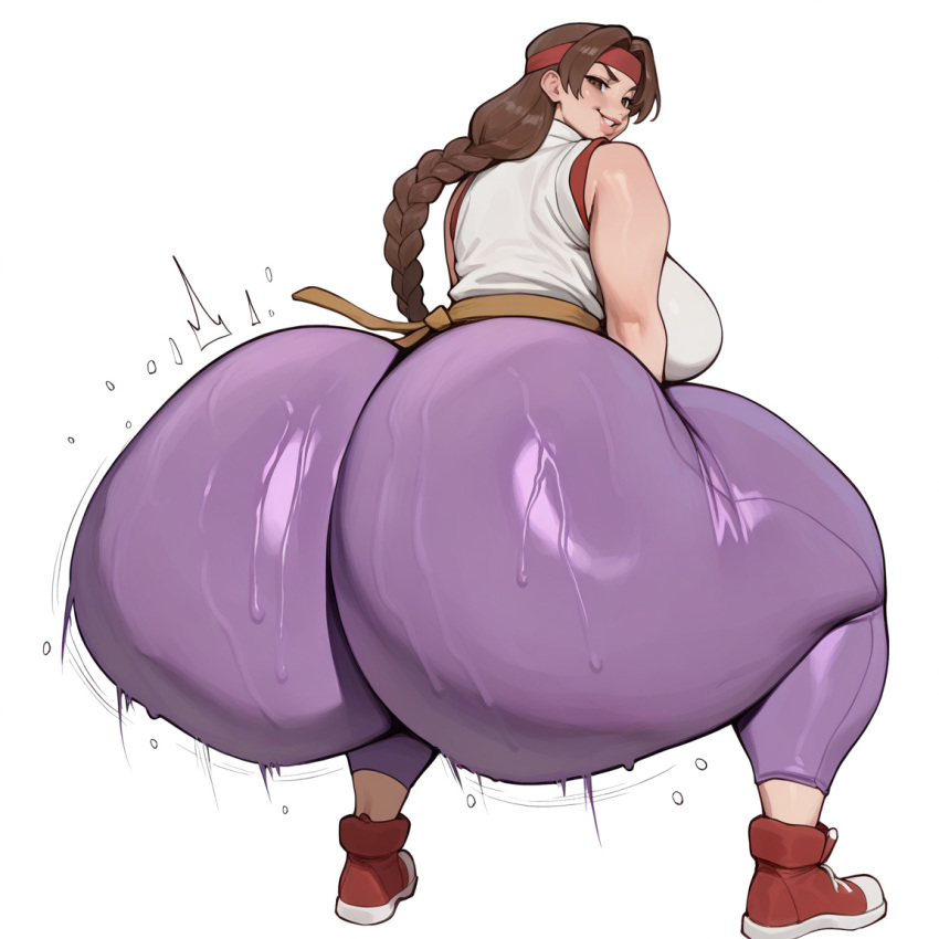 1girl ai_generated ass big_ass big_breasts breasts gigantic_ass gigantic_breasts huge_ass huge_breasts king_of_fighters snk xemy yuri_sakazaki