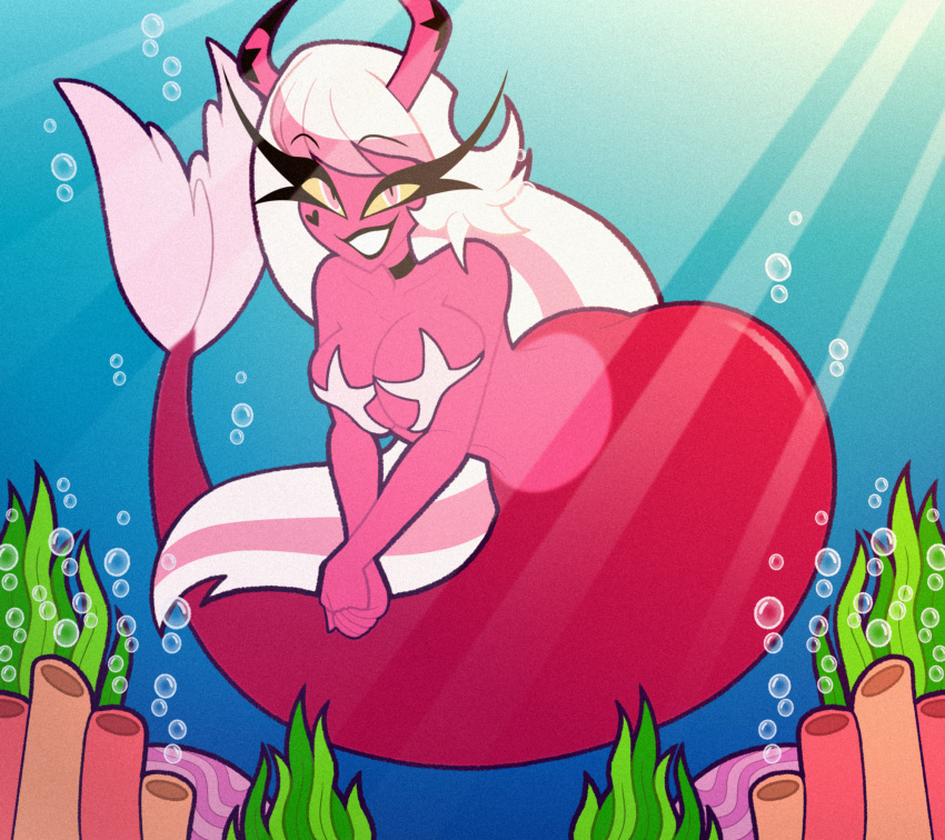 1girl amazon_prime big_breasts bottom_heavy cartoon commission commissions_open digital_art digital_painting dummy_thicc fanart female helluva_boss huge_breasts mermaid sea solo thicc_thighs thick_thighs tonyneely underwater verosika_mayday_(helluva_boss) vivziepop wide_hips ych_commission youtube